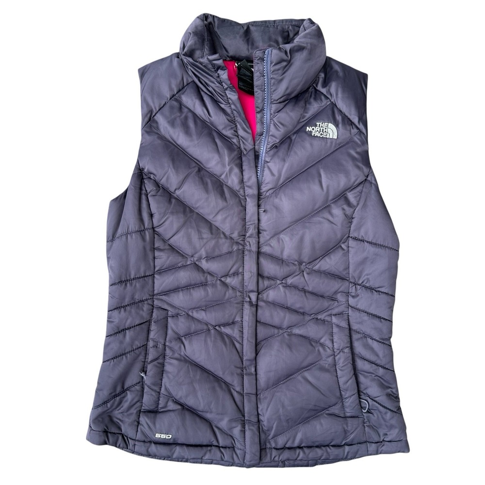 The North Face Women's Size Small 550 Down Fill Puffer Vest‎ Quilted Purple